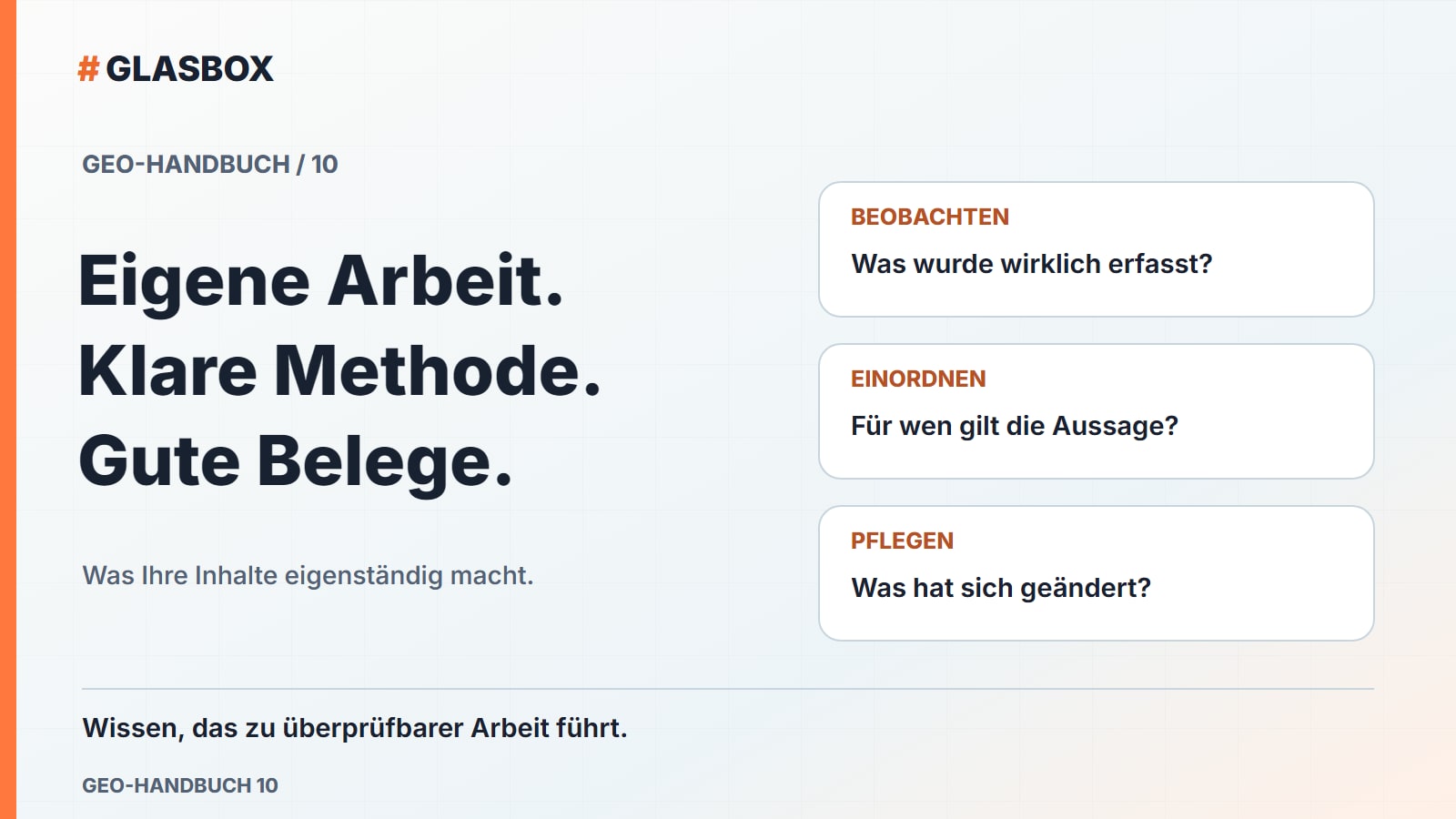 Eigene Daten, echte Erfahrung und aktuelle Inhalte