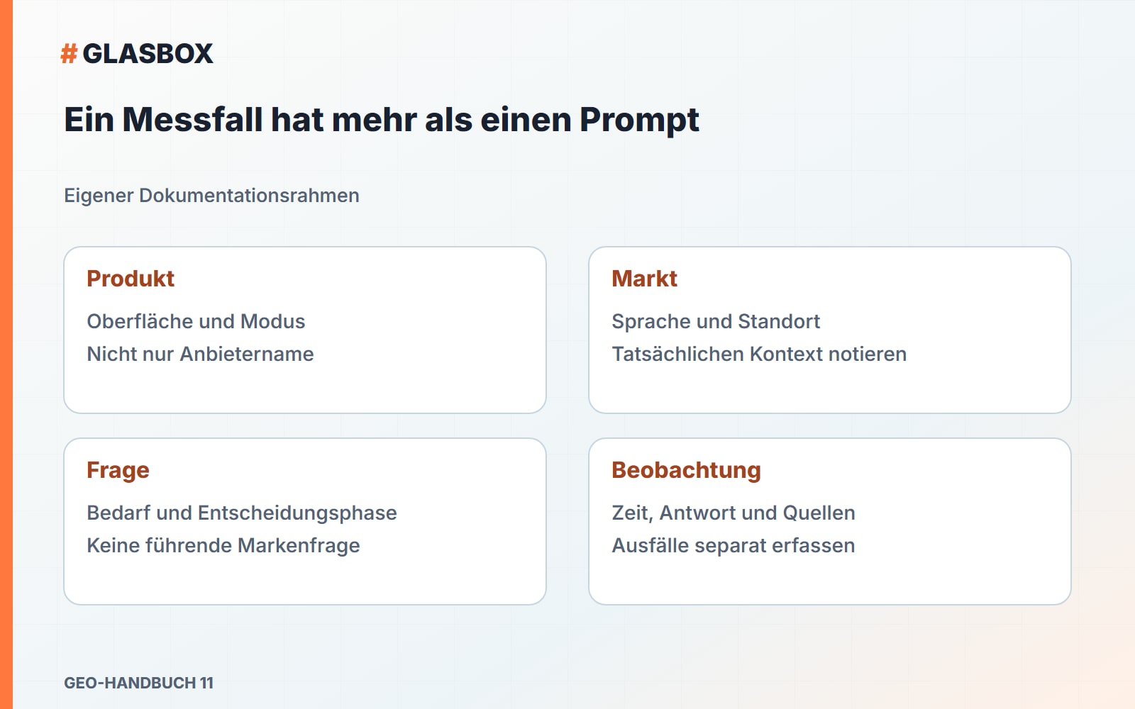 Ein Messfall hat mehr als einen Prompt